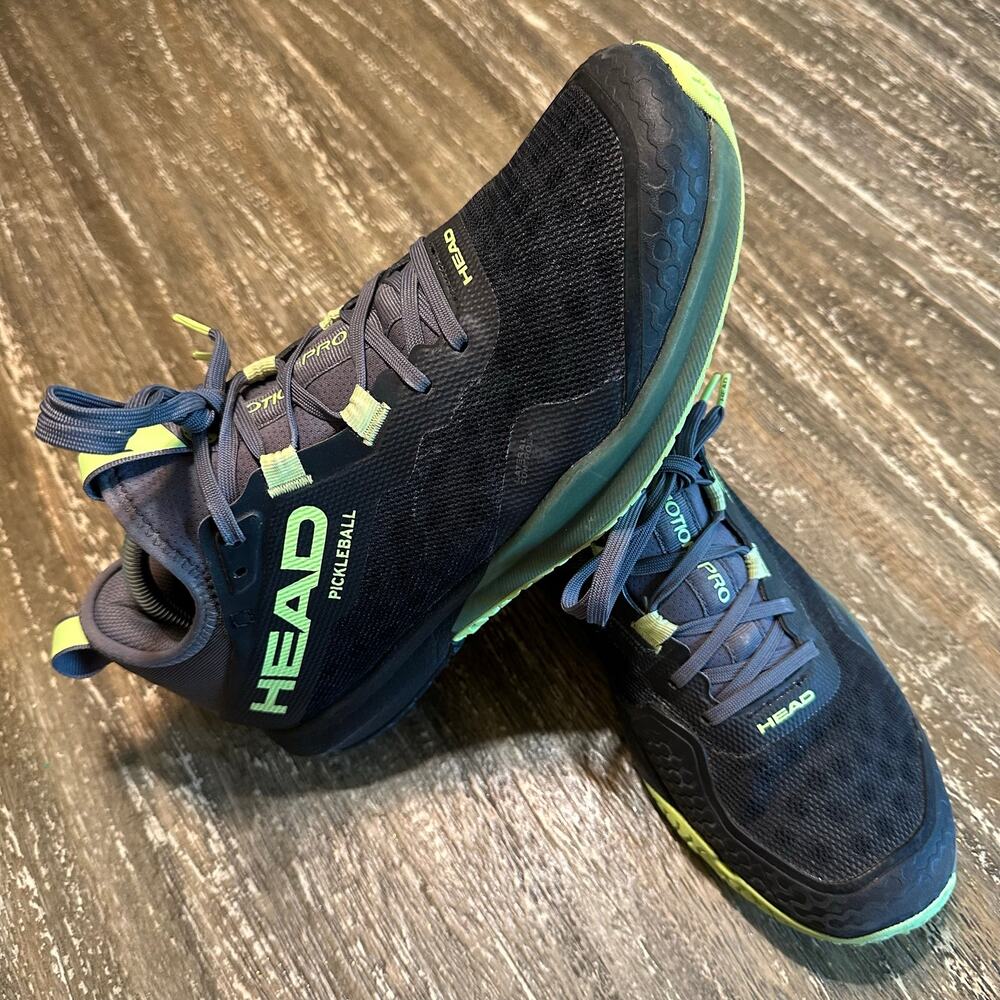 HEAD Motion Pro Pickleball Shoes Sneakers Black Green Men’s Size 9.5